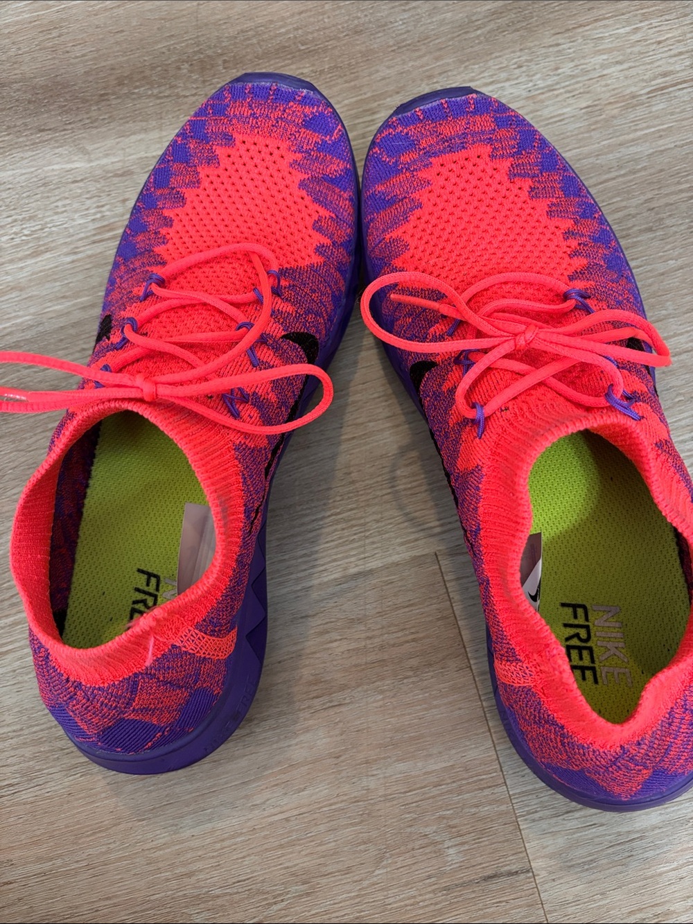 Nike Women’s Flyknit Running Shoes - Neon Pink and Purple